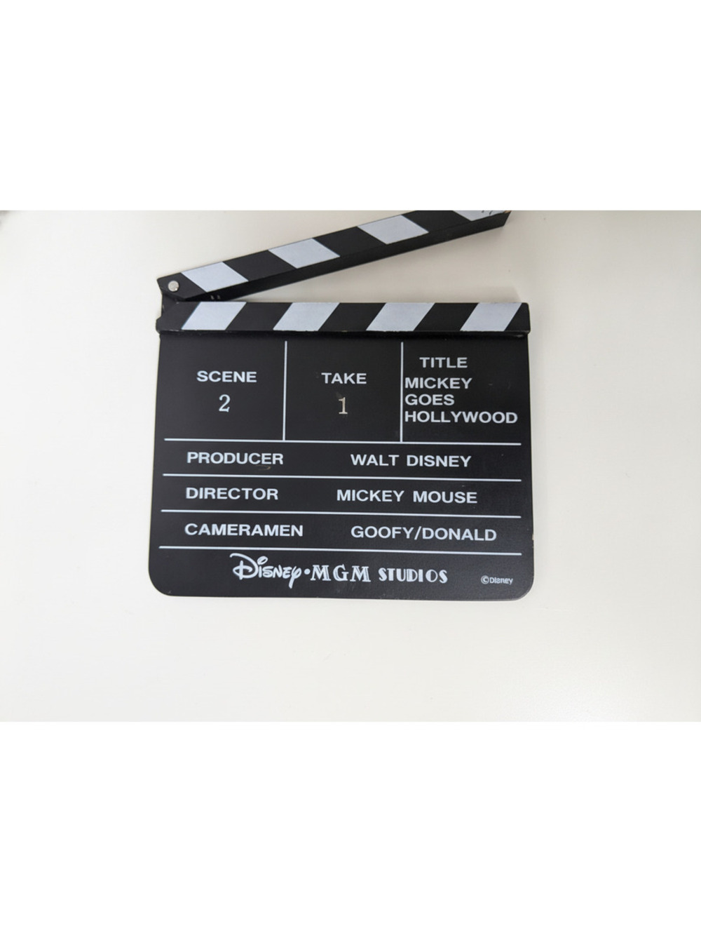 Vintage Disney MGM Studios Clapper Board 1992 Mickey Goes Hollywood Souvenir